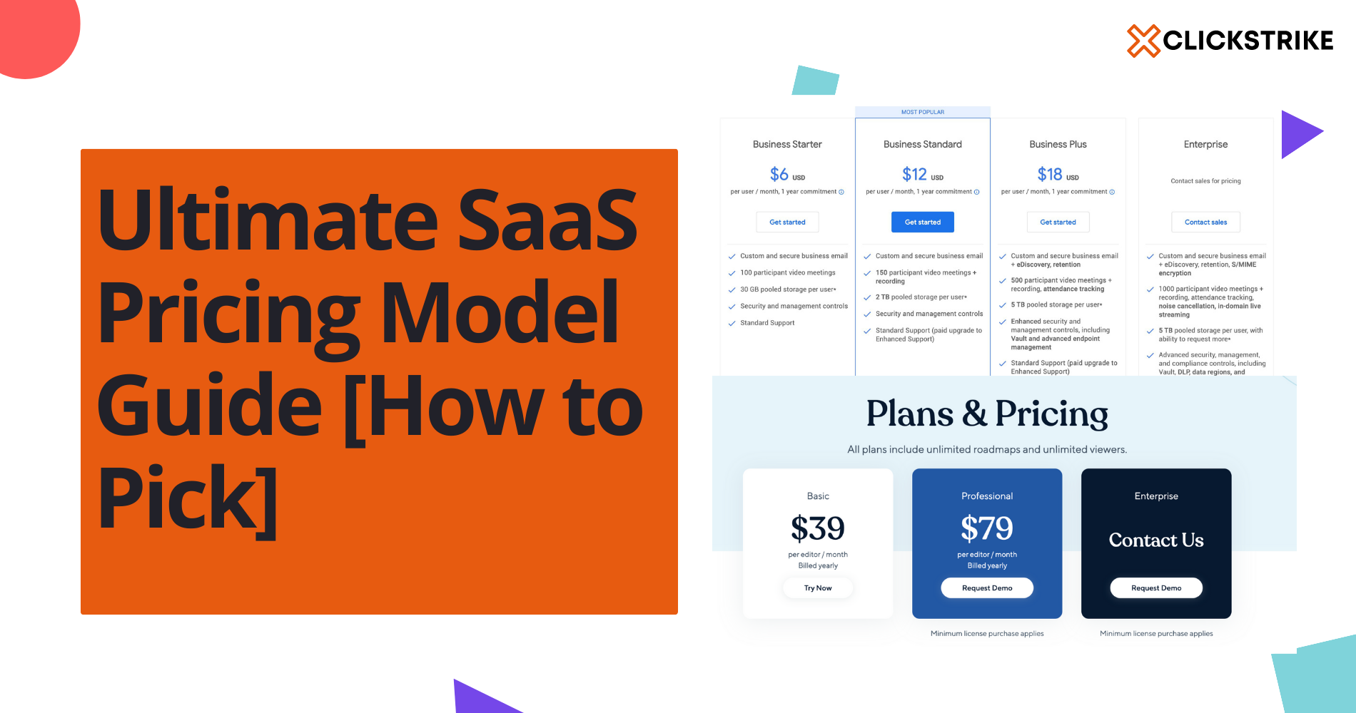 An In Depth Guide To Saas Model Pricing Strategies Clickstrike 4217